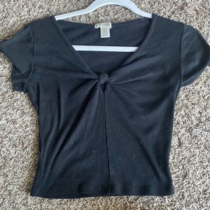 Black cropped top size small